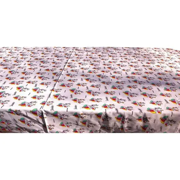 Vintage Stearns Peanuts Snoopy Woodstock Parachute Fabric Remnant 66x110 - Picture 9 of 9